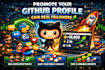 promote your github profile to gain real followers