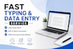 professional typing and copy paste services