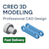 design 3d cad models using PTC creo