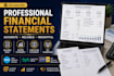 prepare financial statements with KPI dashboard and insights