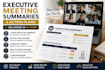 deliver meeting summaries and action plans in 12 hours