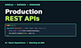develop nodejs rest api backend with mongodb and express