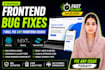 fix responsive website bugs and frontend UI issues