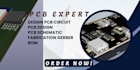 design pcb circuit, pcb schematic, pcb design, fabrication gerber, and bom