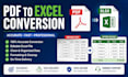 do PDF to excel conversion