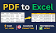 convert PDF or image to clean excel spreadsheet