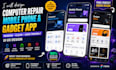 design computer repair website, mobile phone gadget app