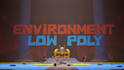 create a stylized 3d game environment low poly