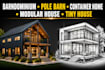create container home barndominium pole barn modular and tiny house floor plans