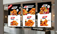 design digital menu board, animated TV screen menu, menu board design