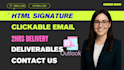 clickable animated HTML email signature design