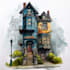 create a handmade watercolor house painting