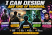 design eye catching youtube thumbnails for any niche
