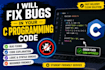 fix bugs in your c programming code and explain the solution
