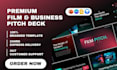 design film pitch deck, stunning tv series and business presentation film deck