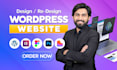 do website development, create wordpress website design as a wordpress developer