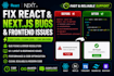 fix react next js bugs and frontend issues
