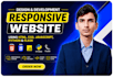 create responsive website using HTML CSS and flask