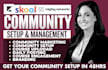 setup skool online community skool community management online course setup