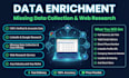 do data enrichment, missing data collection and web research
