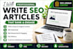 write high quality articles and blog posts