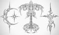 design cybersigilism, tribal, agrogoth tattoo