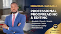 proofread and edit your arabic french english  document