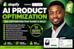 shopify ai product description SEO copywriting claude ai conversion optimization