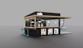 render 3d container design, shipping,cafe,bar, lounge, kiosk,office,restuarant