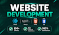 develop responsive frontend website using react, nextjs, HTML, CSS, javascript
