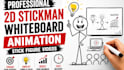 do professional 2d stickman whiteboard animation stick figure videos