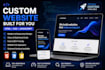 create a custom HTML CSS js website and optional hosting