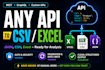 extract data from API and convert to CSV json excel