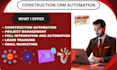 do construction CRM automation n workflows using jobtread CRM interation