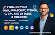 develop professional python, java, javascript, c and cpp projects
