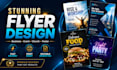 design a stunning flyer within 12 hours