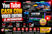 do professional video edit, youtube faceless video editing