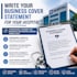 write your business cover  statement  for your hospital