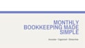 provide monthly bookkeeping services
