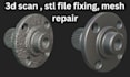 repair, modify stl file, fix mesh, obj file and optimize for 3d printing