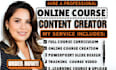 create masterclass online course content, curriculum, and elearning development