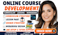 create online course content, elearning curriculum, and training manual creation