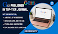 backdate, write and publish research article in google scholar indexed journal