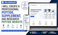 create a professional peptide, supplement, and research peptide website