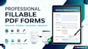 create fillable PDF form, interactive editable PDF or convert to fillable form