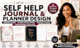 do self help journal design planner, workbook design fillable prayer journal