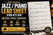 create jazz lead sheets and piano sheet music professionally