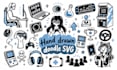 draw any kind of custom doodle illustration vector for website stickers maps