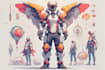 create high quality futuristic character art