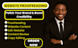 proofread and edit your website content for clarity and flow